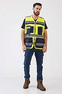 אפוד זוהר תיקני 5 כיסים דגם משטרה אפוד זוהר תיקני 5 כיסים דגם משטרה